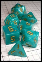 Dice : Dice - Dice Sets - Allrich Teal with Gold Numerals - Temu Mar 2024